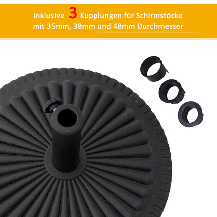 Stojan na slunečník 14 kg cementový podstavec, pro tyče 35-48 mm