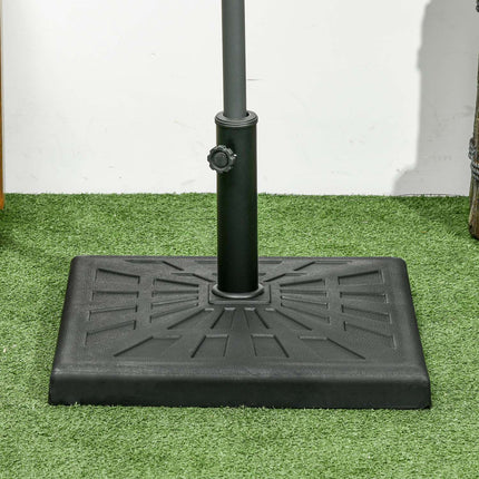 Umbrella stand, 19 kg base, fits Ø 32/38/48 mm poles, black