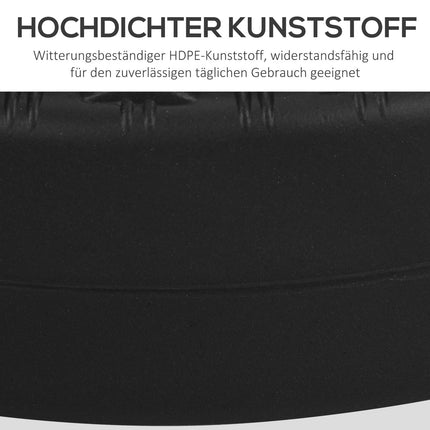 Stojan na slunečník 29 kg, černá, vzhled ratanu, pro tyče Ø38/48 mm