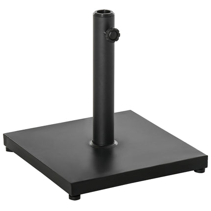 Černý stojan na slunečník z kovu a betonu, 13 kg, pro Ø35-48 mm