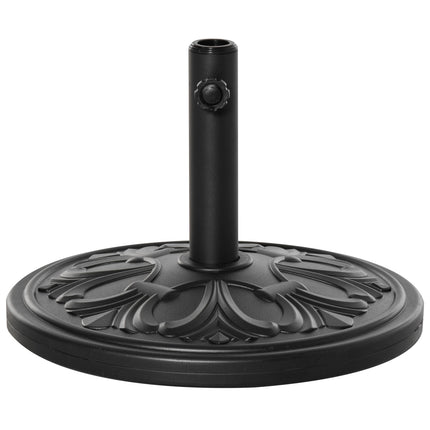 Antique black umbrella base, 13 kg, plastic and cement