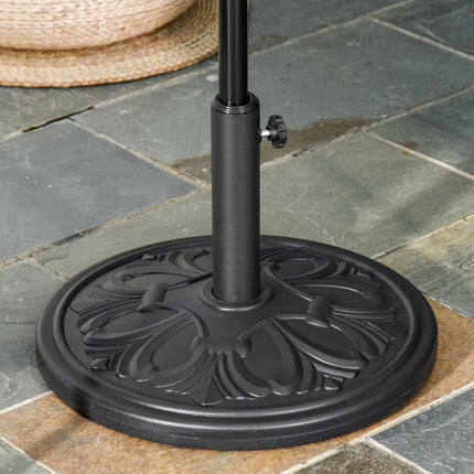 Antique black umbrella base, 13 kg, plastic and cement