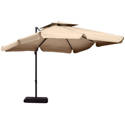 UV50+ cantilever umbrella with stand, cover and weights