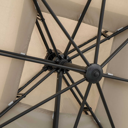 UV50+ cantilever umbrella with stand, cover and weights