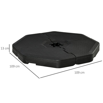 Závaží pod slunečník, 4dílné odolné HDPE, nosnost 140 kg