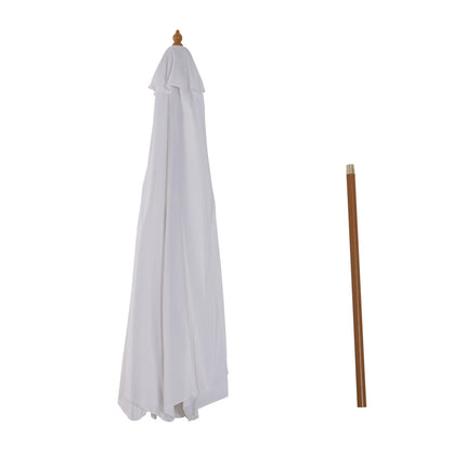 Garden Parasol 300 Cm, Bamboo Frame, Cream White