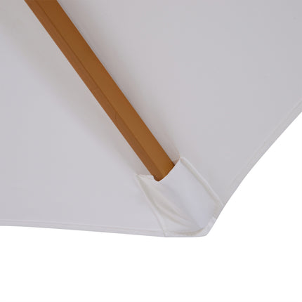 Garden Parasol 300 Cm, Bamboo Frame, Cream White