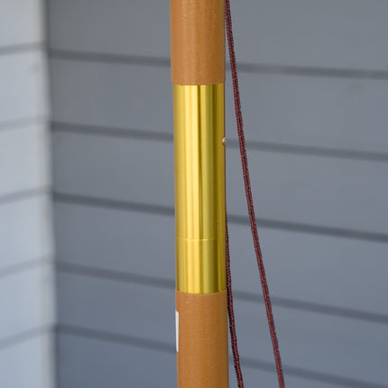 Dřevěný slunečník, 300 cm, bambusová konstrukce, khaki