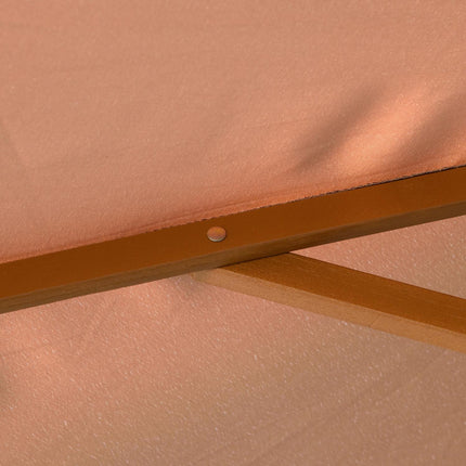 Dřevěný slunečník, 300 cm, bambusová konstrukce, khaki