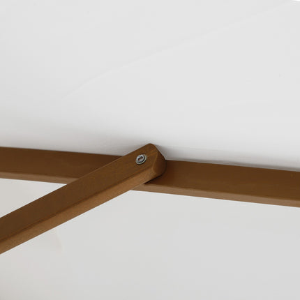 Zahradní slunečník, bambus a polyester, Ø2.5 x 2.3 m, bílý