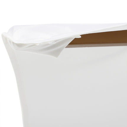 Zahradní slunečník, bambus a polyester, Ø2.5 x 2.3 m, bílý