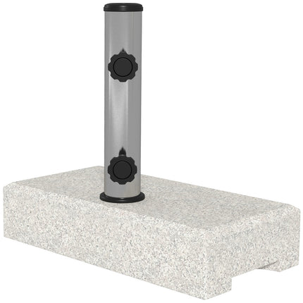 Podstavec pod slunečník půlkruhový, žula, 25 kg, pro tyče 32-48 mm