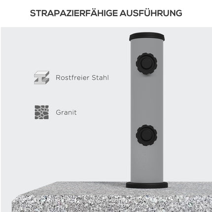 Žulový stojan na slunečník, 28kg s kolečky - pro tyč Ø32-48mm