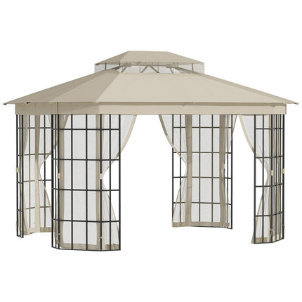 Venkovní párty stan, dvojitá střecha – 3.65x3m, moskytiéra