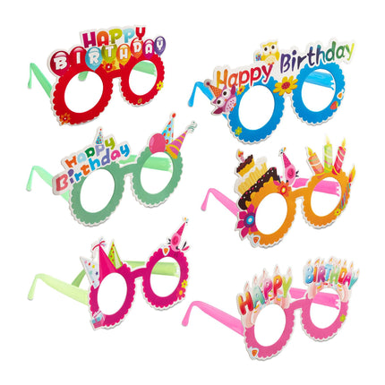 Párty brýle „Happy Birthday“ sada 6 ks