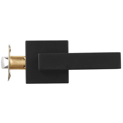Passage Door Lever Handle Set, Matte Black, 6-Pack