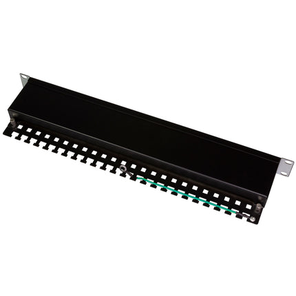 Patch panel 16portový Cat6 pro 19" rack U1 černý
