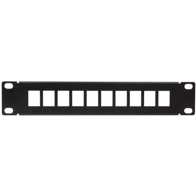 Patch panel pro 10 zásuvek Keystone pro 10" rack U1 černý