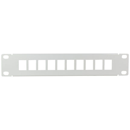 Patch panel pro 10 zásuvek Keystone pro 10" rack U1 šedý