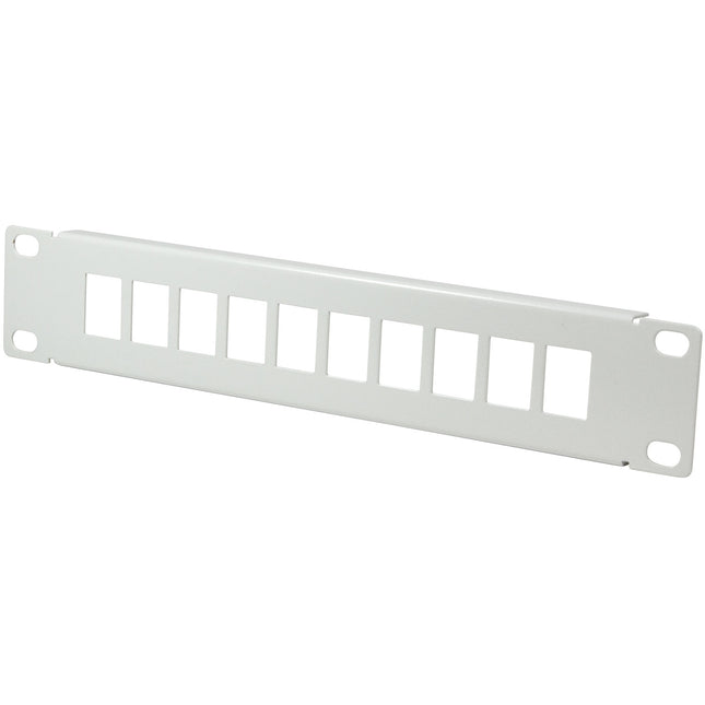 Patch panel pro 10 zásuvek Keystone pro 10" rack U1 šedý