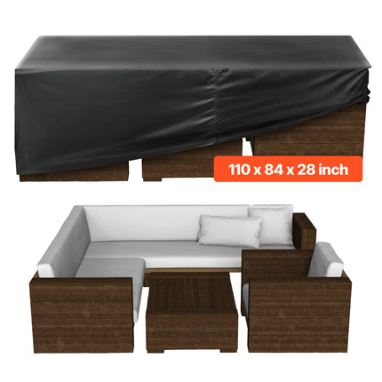 Patio Furniture Cover 420D, Air Vents, 279x213x71 cm, Black