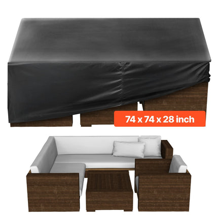 Patio Furniture Cover 420D Oxford, 188x188x71 cm, Black