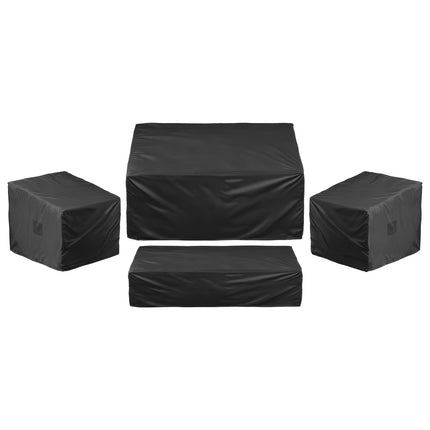 Patio Furniture Covers 4-Piece Set, 420D Waterproof, Black