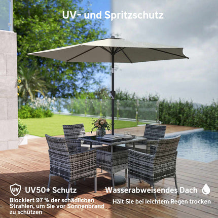 Zahradní slunečník, 270 cm, UPF 50+ UV ochrana