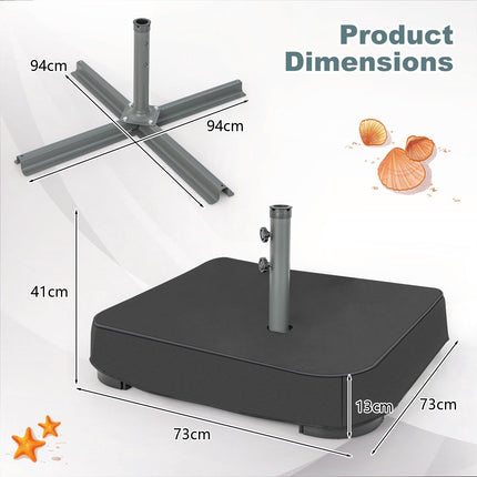 Sonnenschirmständer, 90 kg Füllgewicht, passend für 48 mm