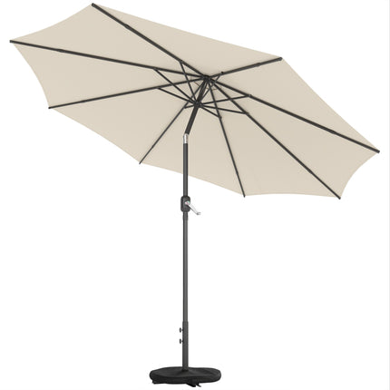 Patio Umbrella with Sandbag Weights, UV Protection, Cream