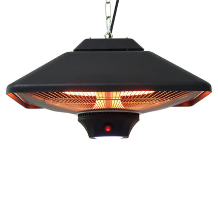 Stropní zahradní ohřívač s dálkovým ovládáním a LED, 2000W, kompaktní