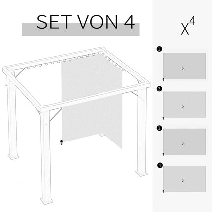 Béžové polyesterové bočnice pavilonu 3x4M pro párty stany
