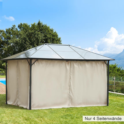 Béžové polyesterové bočnice pavilonu 3x4M pro párty stany
