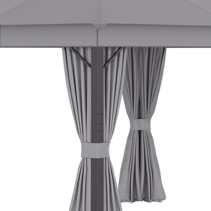 Garden marquee tent – 4x3m, grey, aluminum frame