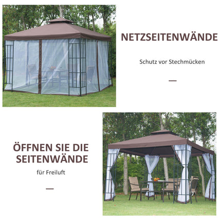 Zahradní pavilon - moskytiéra a dvojitá střecha - 3x3m