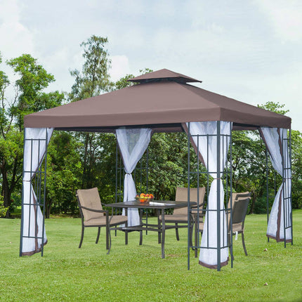 Zahradní pavilon - moskytiéra a dvojitá střecha - 3x3m