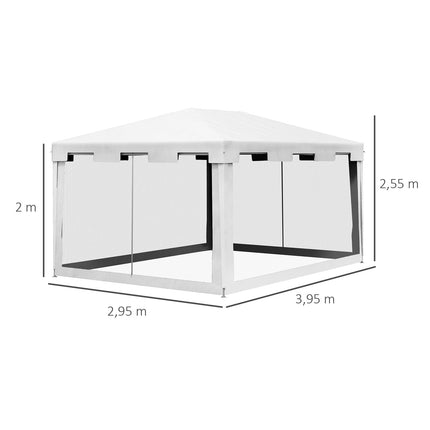 Zahradní pavilon stan 4x3m se síťovými stěnami