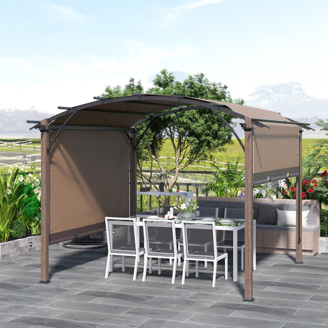 Pergola s nastavitelnou střechou, 3.45x3.45M, UV50 voděodolná