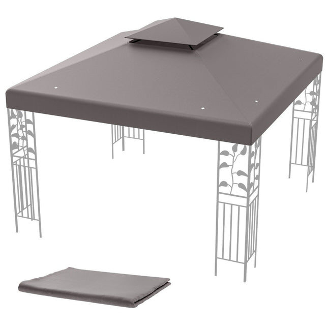 Náhradní střecha pavilonu, 3x3M, šedá, ventilační klapka