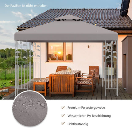 Náhradní střecha pavilonu, 3x3M, šedá, ventilační klapka