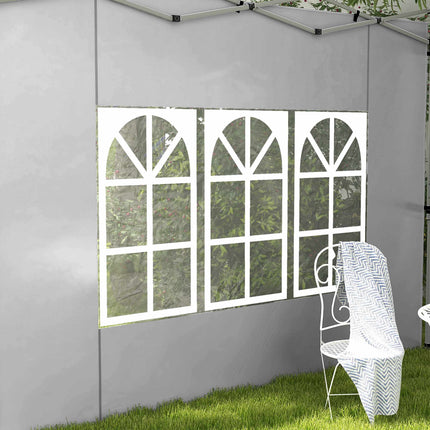 Sada bočních stěn pavilonu, 3x3/3x4m, voděodolná, světle šedá