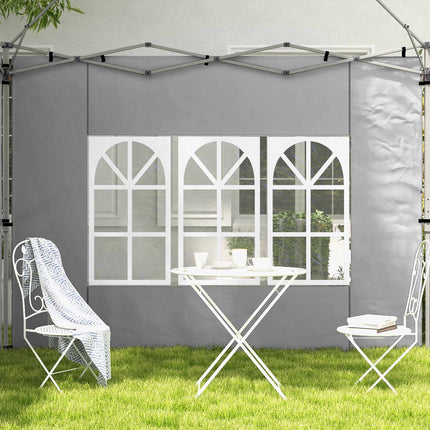 Sada bočních stěn pavilonu, 3x3/3x4m, voděodolná, světle šedá