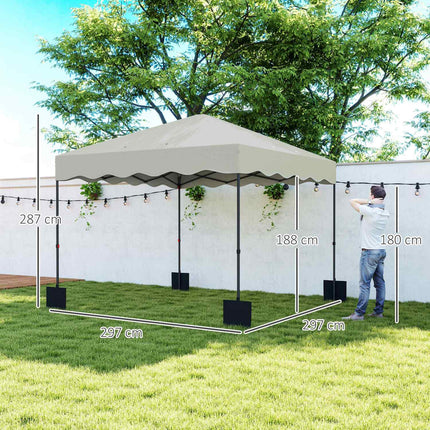 Nůžkový pavilon 3x3m, voděodolný, ochrana UV 50+