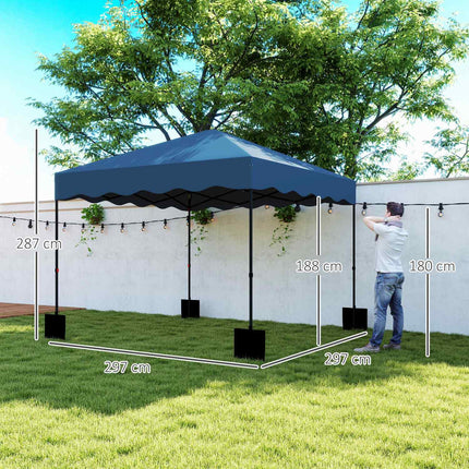 Pop-up zahradní pavilon, 3x3m, voděodolný, UV 50+
