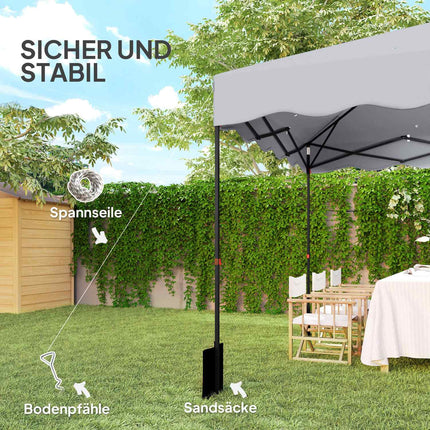 Voděodolný nůžkový pavilon 3x3m, UV 50+, světle šedá