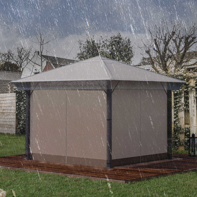 Waterproof 3x3m pavilion roof cover - winterproof, transparent