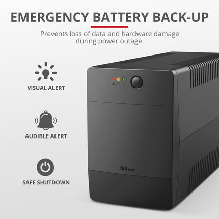 Paxxon 1500VA UPS 4 sockets Schuko