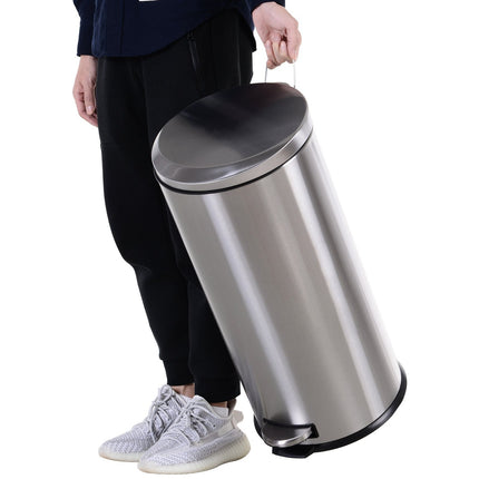 Nerezový odpadkový koš s pedálem 30L a tichým dovíráním víka