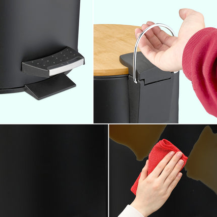 Pedálový odpadkový koš 5L s tiše dovíratelným víkem a sáčky