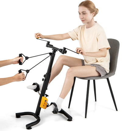Pedal Exerciser with Adjustable Handle, Foldable, 4 Modes